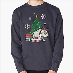 Avatar: The Last Airbender Sweatshirts - Appa Around The Christmas Tree Avatar The Last Airbender Pullover Sweatshirt RB2212