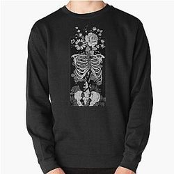 Gothic Flower And Bones 14 Pullover Sweatshirt RB2212