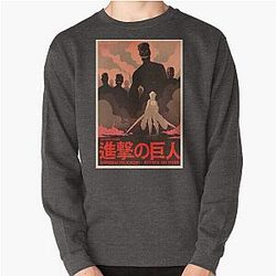 Attack on Titan Sweatshirts - Attack on Titan minimalist  Pullover Sweatshirt RB2212