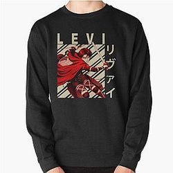 Attack on Titan Sweatshirts - Levi ackerman (Season 4) - Vintage Art Pullover Sweatshirt RB2212