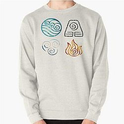 Avatar: The Last Airbender Sweatshirts - Avatar the Last Airbender Element Symbols Pullover Sweatshirt RB2212