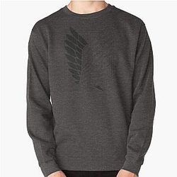 Aanval op Titan Sweatshirts - Aanval op Titan: Wings Of Freedom Logo (Dark) Pullover Sweatshirt RB2212