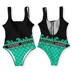 Demon Slayer Swimsuits - Summer Tanjiro Swimsuit FDM3107