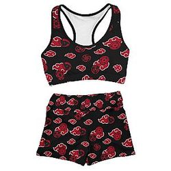 Naruto Swimsuits - Akatsuki Sharingan Active Wear Set FDM3107