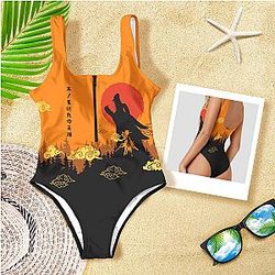 Akatsuki Swimsuits - Akatsuki Sasuke Cosplay Costumes Cloud Symbol Swimsuit