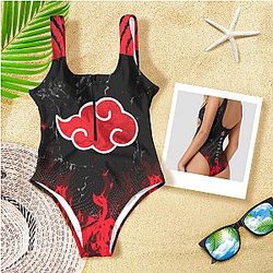 Akatsuki Swimsuits - Akatsuki Cosplay Costumes Cloud Symbol Swimsuit