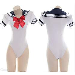 Sailor Moon Swimsuits - White Sailor Collar Sailor Moon Anime One-piece Swimsuit