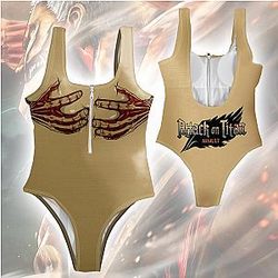 Attack On Titan Swimsuits - Reiner Braun Anime One-piece Swimsuit