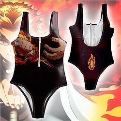 Demon Slayer Swimsuits - Rengoku Anime One-piece Swimsuit