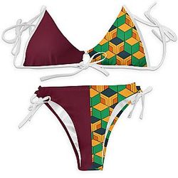 Demon Slayer Swimsuits - Summer Giyu Bikini Swimsuit FDM3107