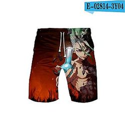Dr. Stone Swimsuit - 3D Dr. Stone Swimwear Shorts Pants Swimsuits Men Running Sports Short