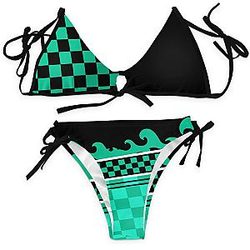 Demon Slayer Swimsuits - Summer Tanjiro Bikini Swimsuit FDM3107