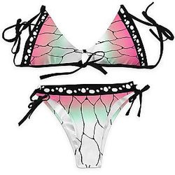 Demon Slayer Swimsuits - Summer Shinobu Bikini Swimsuit FDM3107