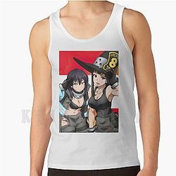 Fire Force Swimsuit - Tamaki Kotatsu And Maki Oze Fire Force Printed Fashion Tank Top