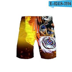 Beyblade Swimsuit - Beyblade  Anime 3D Swimwear Swim Shorts Beach Board Shorts Swimming Pants