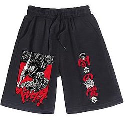 Berserk Swimsuit - Berserk Anime Print Shorts Casual Loose Summer Beach Cotton Short