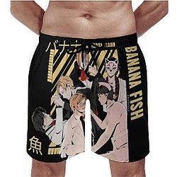 Banana Fish Swimsuit - Banana Fish Anime Comfortable Board Short Pants Males Size Swimming Trunks