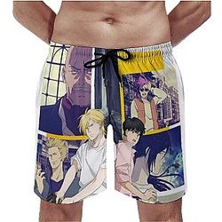 Banana Fish Swimsuit - Eiji Okumura Banana Fish Anime Comfortable Board Short Pants Males Size Swimming Trunks