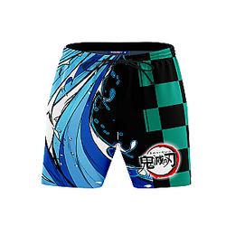 Demon Slayer Swimsuits - Slayer Kamado Beach Shorts FDM3107