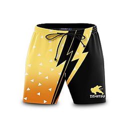 Demon Slayer Swimsuits - Summer Zenitsu Beach Shorts FDM3107