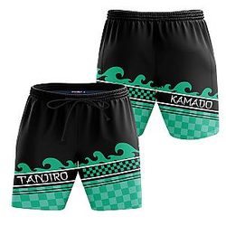 Demon Slayer Swimsuits - Summer Tanjiro Beach Shorts FDM3107