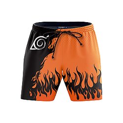 Naruto Swimsuits - Naruto's Fire Beach Shorts FDM3107