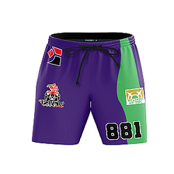 Pokemon Swimsuits - Poison Uniform Beach Shorts FDM3107