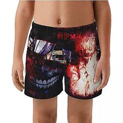 Tokyo Ghoul Swimsuits - Summer Tokyo Ghoul Anime Printing Swim Shorts Beach Elastic Bathing Suit Swimwear