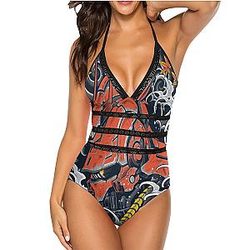 Gundam Swimsuits - Sazabi Awesome One-Piece Swimsuit Women New Beach Swimwear Gundam Strike RX 78 Robot Gunpla