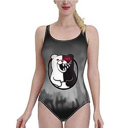 Danganronpa Swimsuits - Monokuma One-piece Swimsuit Women Beach Bathing Suit Swimwear