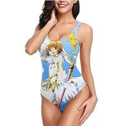 Cardcaptor Sakura Swimsuits - Skura Style Swimwear One-piece Beach Bathing Suit Gradient Print Sexy Women Swimsuit