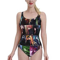 Akatsuki Swimsuits - Japanese Akatsuki Anime Exotic Bikinis Swimsuit Beach Wear Graphic Printed Swimsuit
