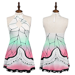 Demon Slayer Swimsuits - Kochou Shinobu Cosplay Jumpsuit Swimsuit Costume Summer Beach Dress