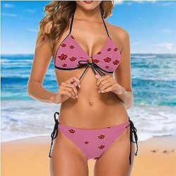 Akatsuki Swimsuits - Akatsuki Uzumaki Uchiha Women Bikini Swimsuit Low Waist Bikini Beach Sets