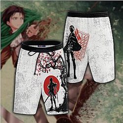 Animeswimsuit Shorts - 3D Attack On Titan Printed Beach Swimming Shorts