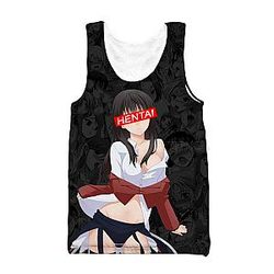 Ahegao Swimsuit - Vest Sexy Anime 3D Print Streetwear Hentai Pattern Hip Hop Tank Tops