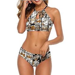 Ahegao Swimsuit - Fashion Ahegao Trendy Swimwear Surfing 2 Piece Young Bathing Bikini Suit