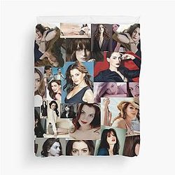 Anne Hathaway Photo Duvet Cover
