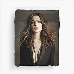 Anne Hathaway Poster Duvet Cover