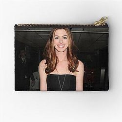 Anne Hathaway Wallpaper Zipper Pouch