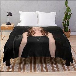 Anne Hathaway Wallpaper Throw Blanket