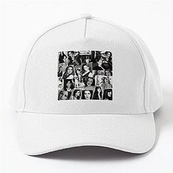 Anne Hathaway Assorted Photo Collage Black and White Aesthetics Baseball Cap