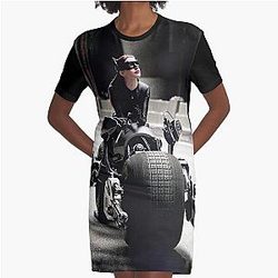 Anne Hathaway Design Graphic T-Shirt Dress