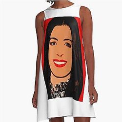 Anne Hathaway illustration by Paul Cemmick A-Line Dress