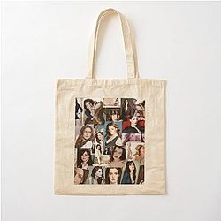 Anne Hathaway Photo Collage Cotton Tote Bag