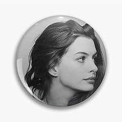 Anne Hathaway Fun art Pin