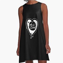 Annie Leblanc Heart Logo A Line Dress