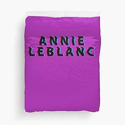 Annie LeBlanc Glitch Black Duvet Cover