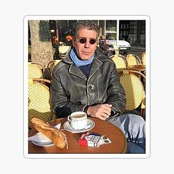 Anthony Bourdain Euro Vibes Sticker