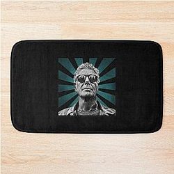 Anthony Bourdain Retro Pixel 70s Bath Mat